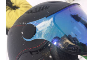 example bad sealing ski helmet with visor